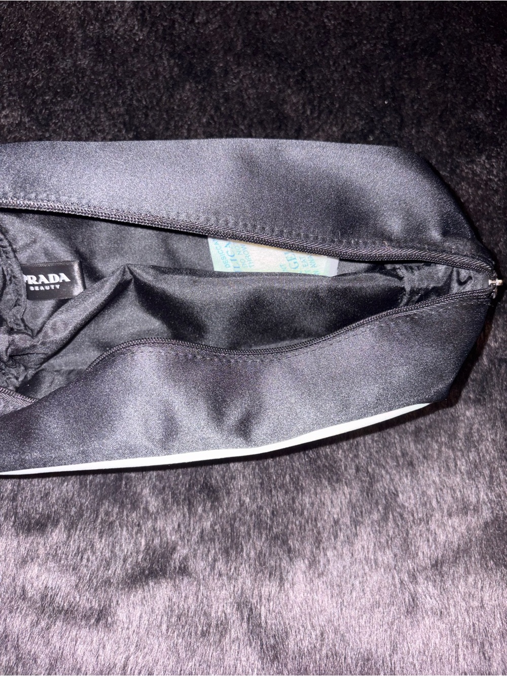PRADA Mint and Black Two-Tone Makeup Pouch - Picture 4 of 5
